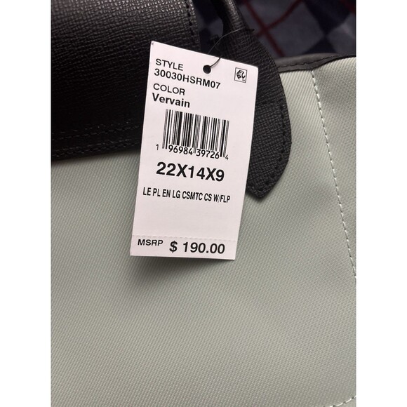 Longchamp Large Le Pliage Energy Recycled Canvas Cosmetics Case Color Vervain - Picture 6 of 6